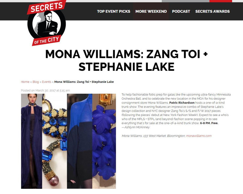 Mona Williams + Zang Toi + Stephanie Lake