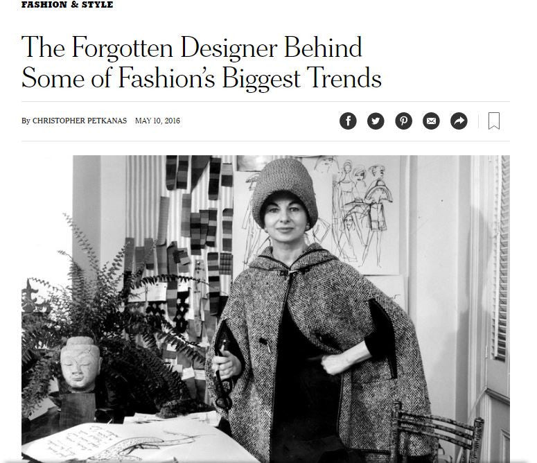 The New York Times: The Forgotten Designer Behind Some of Fashion's Biggest Trends
