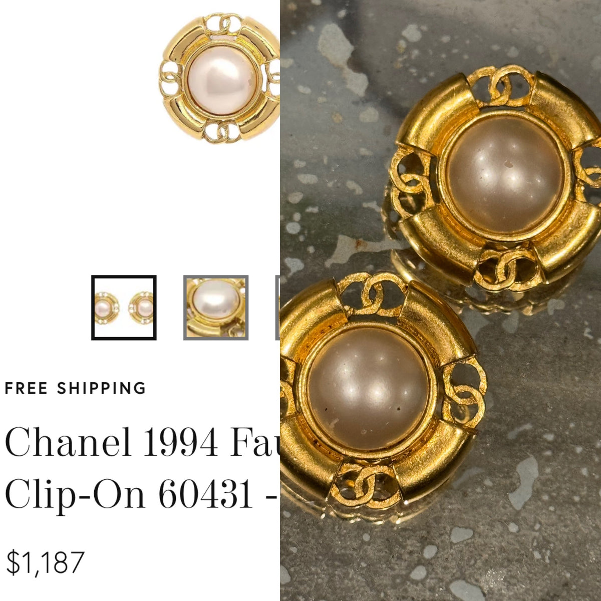 Estate Chanel Earrings Spring 1994