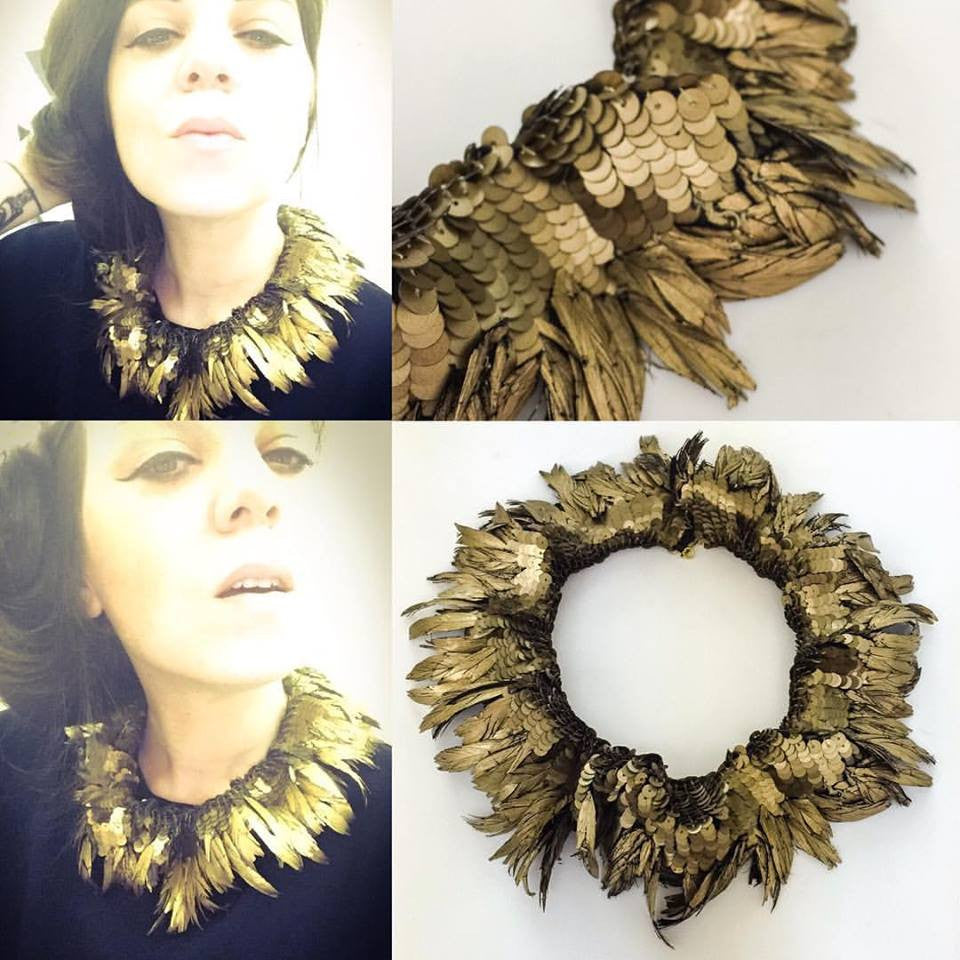 Paillettes and Gilded Feathers