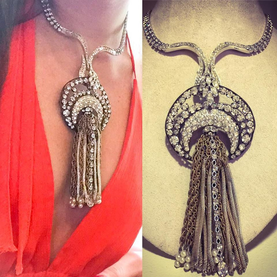 Rhinestone Wings and Crescents