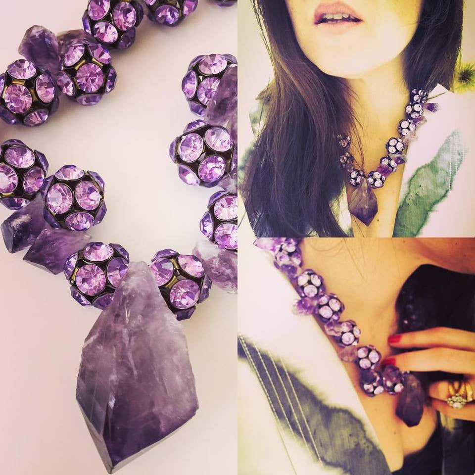 Amethyst Nugget and Lavender Stone