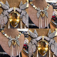 Love Birds with Gold-Caged Citrine