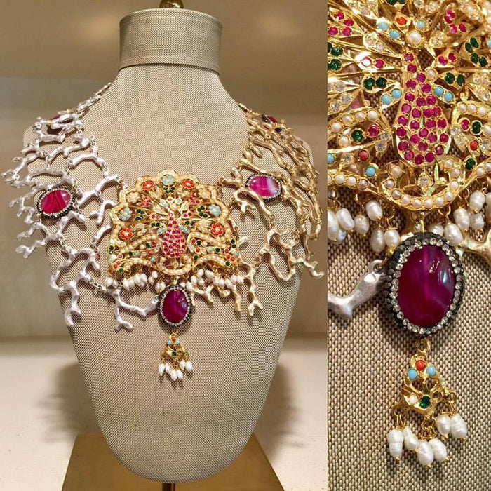 Agate and Micro-Beaded Coral