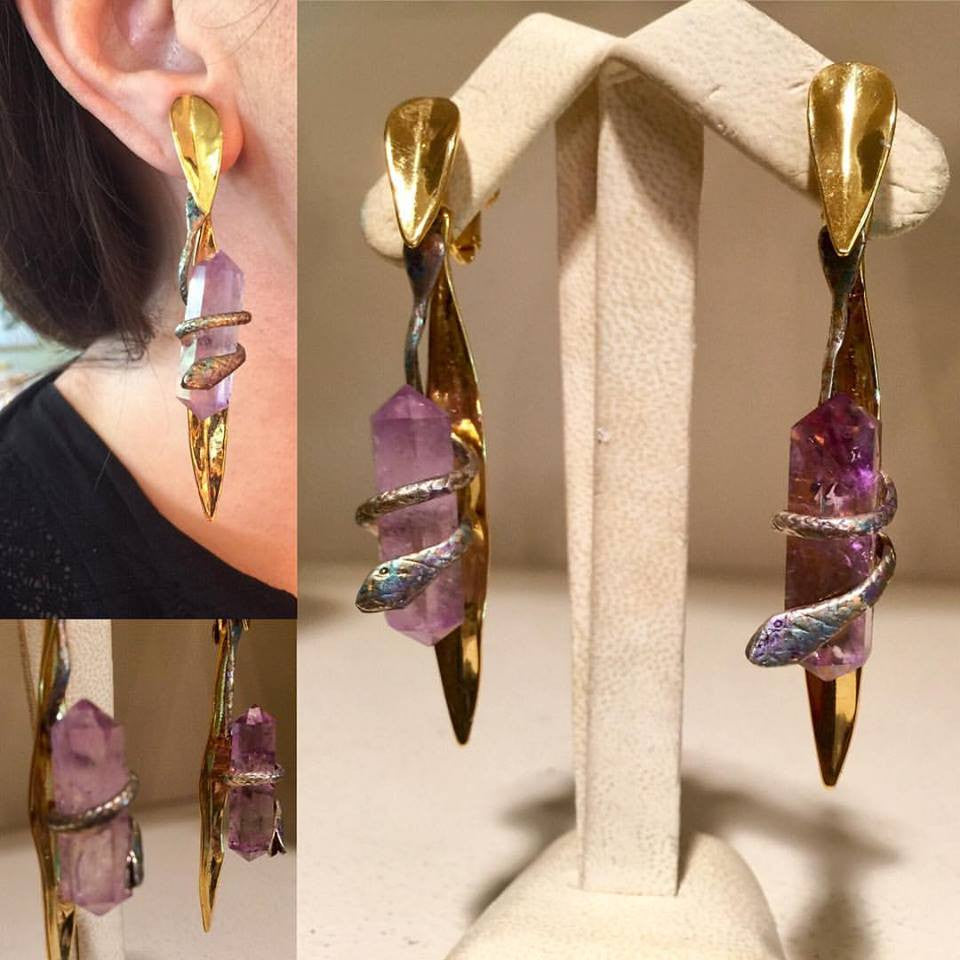 Serpent-Wrapped Amethyst