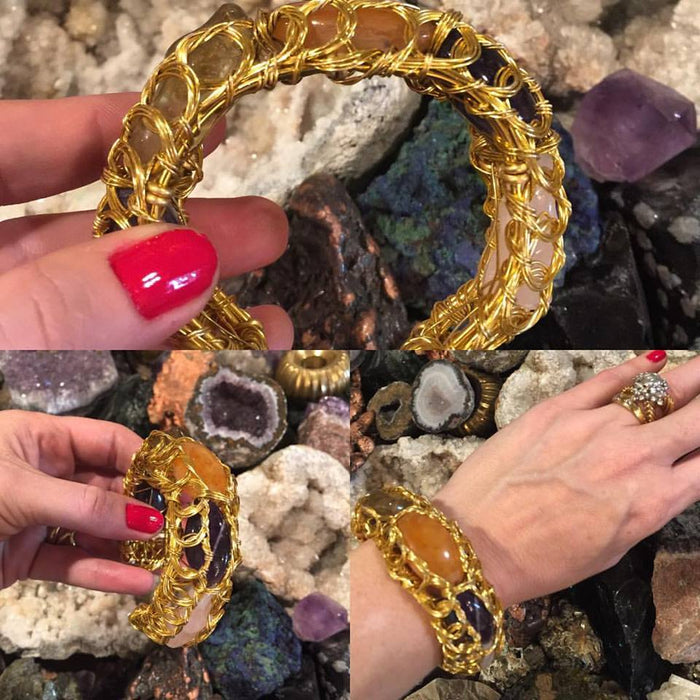 Woven Agate Cuff