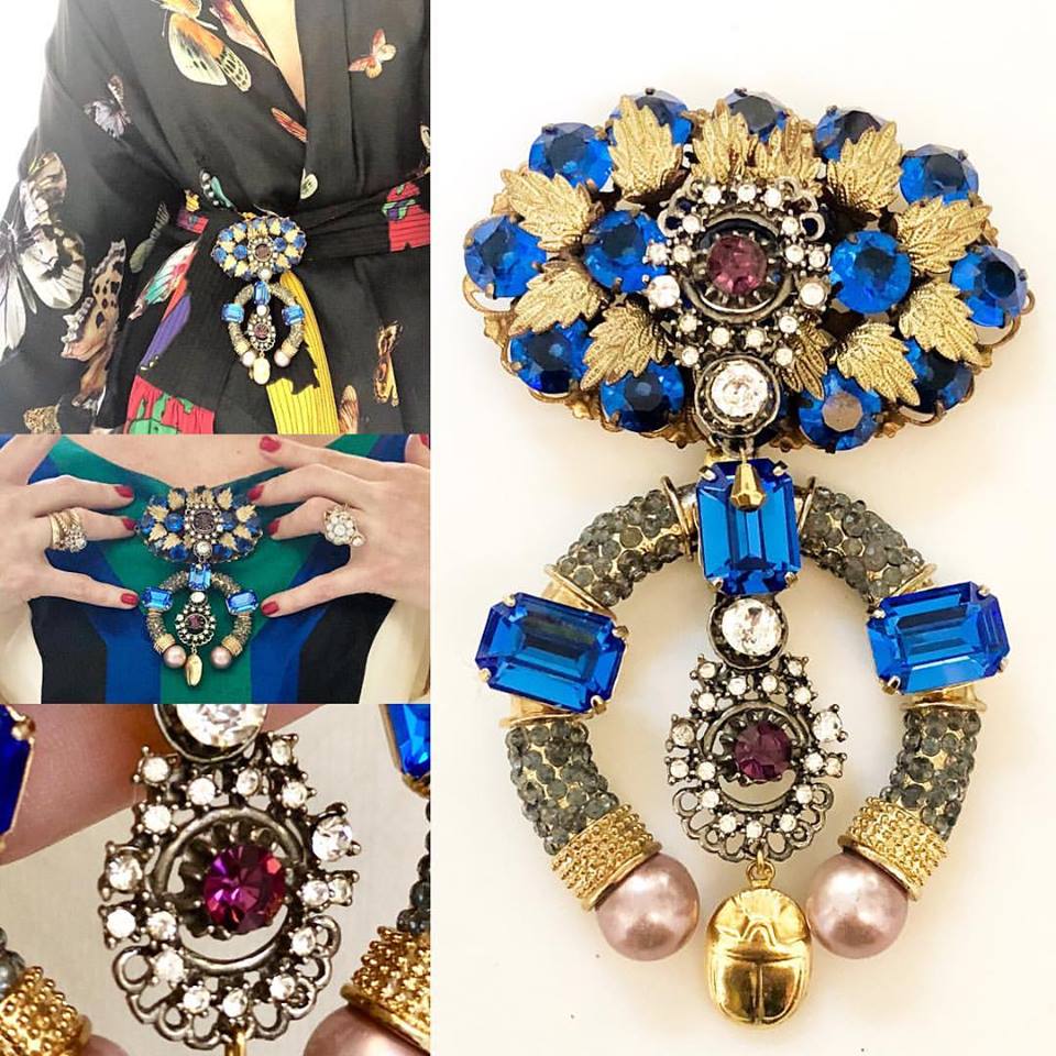 Cobalt Majestic Brooch