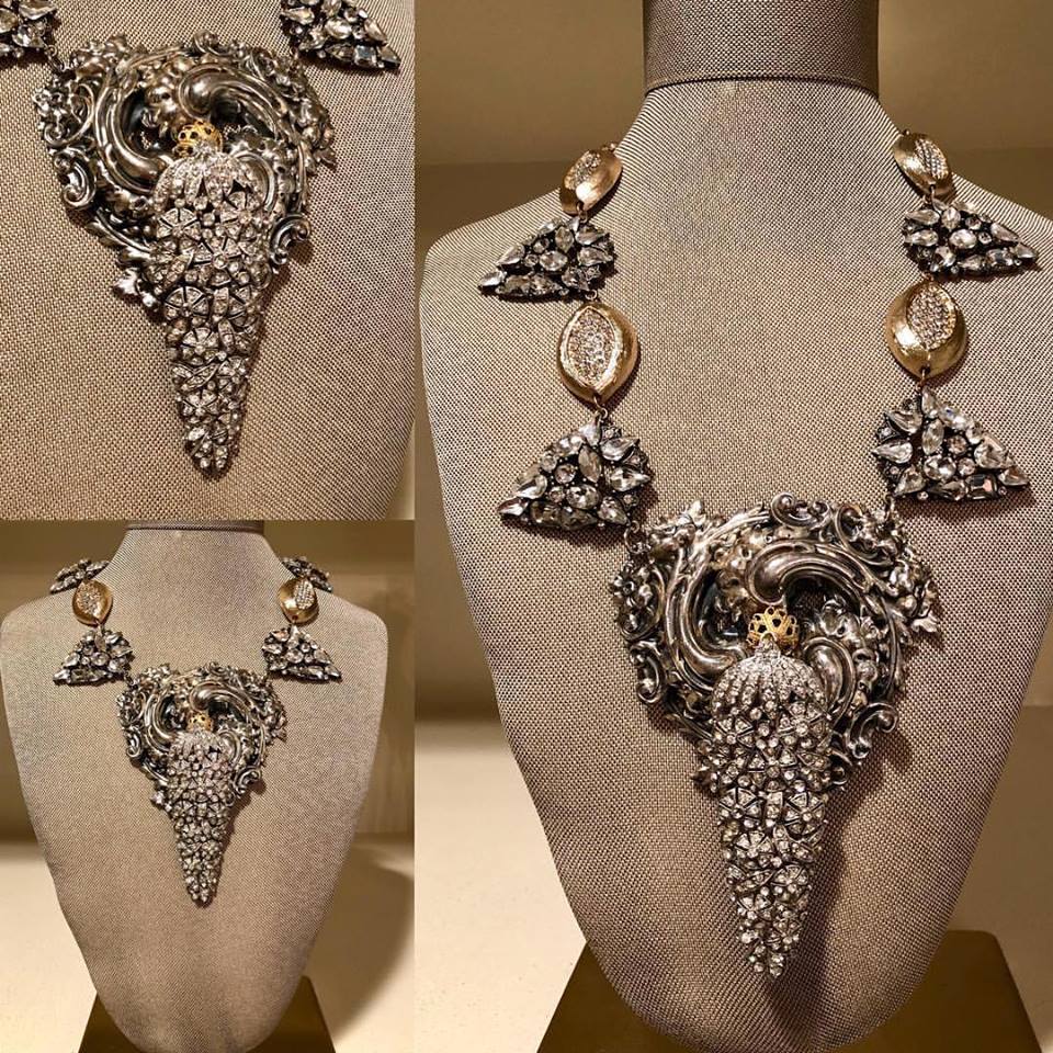 Silver Foliate Drop