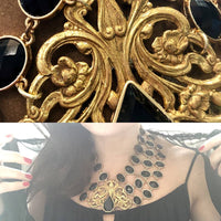 Art Nouveau Jet Bib
