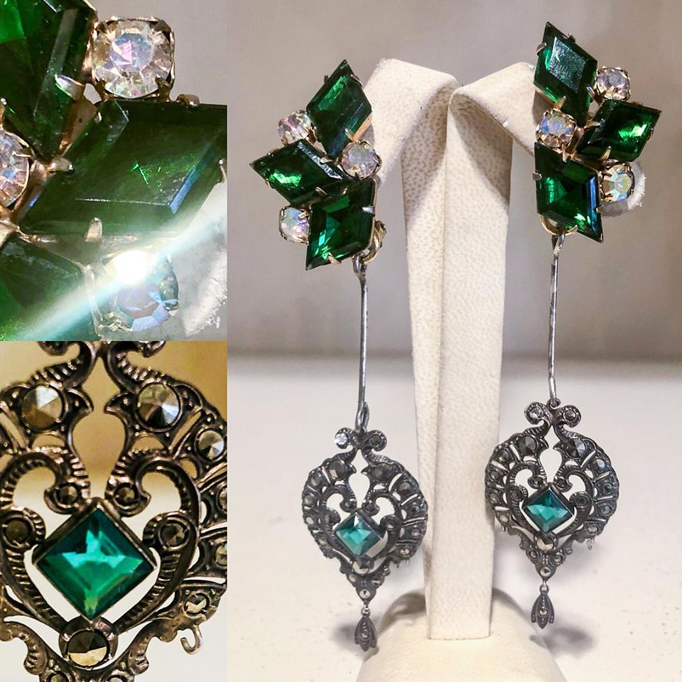 Emerald Clusters with Victorian Drops