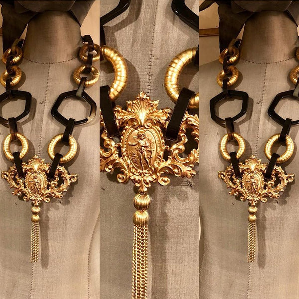 Rococo Cherub and Horn
