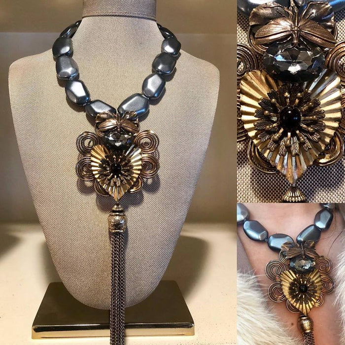 Lacquered Botanical Tassel