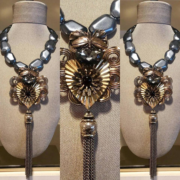 Lacquered Botanical Tassel