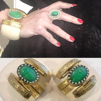 Scarab Cuffs, Pair