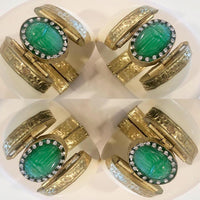 Scarab Cuffs, Pair