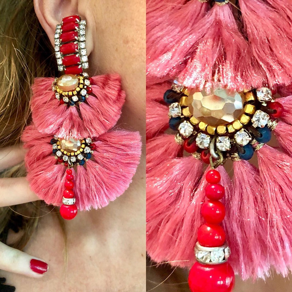 Pink Floss Pinwheels
