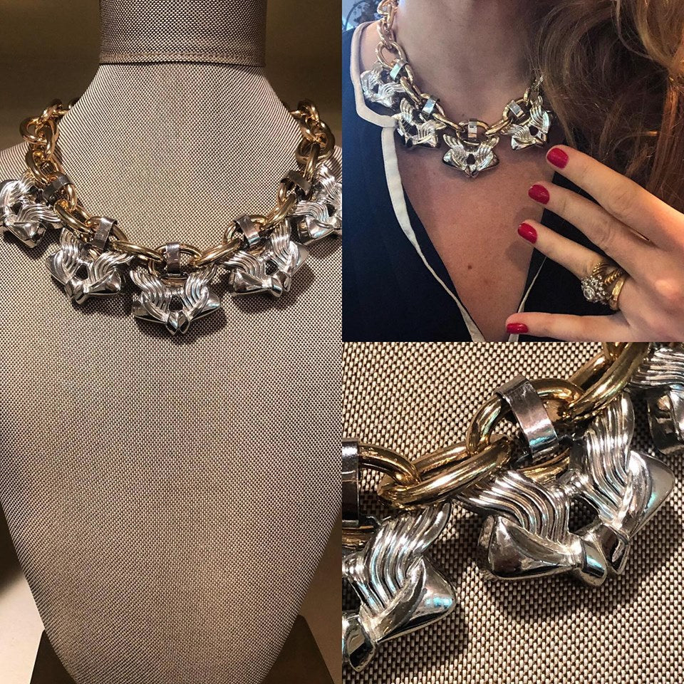 Mixed Metal Wave Collar