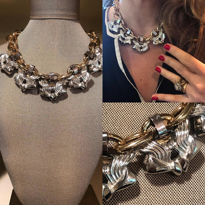 Mixed Metal Wave Collar