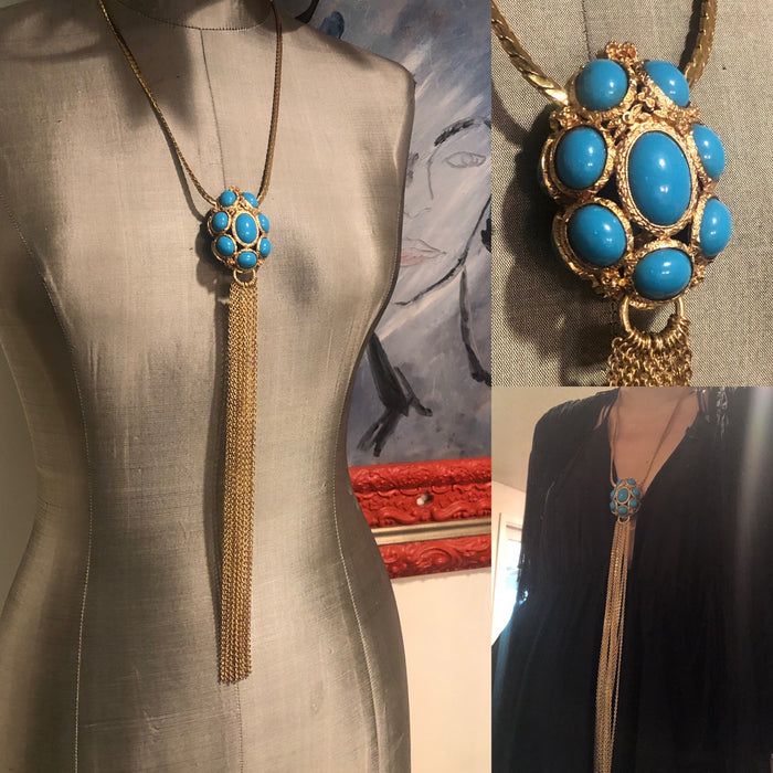Turquoise Bombe Tassel