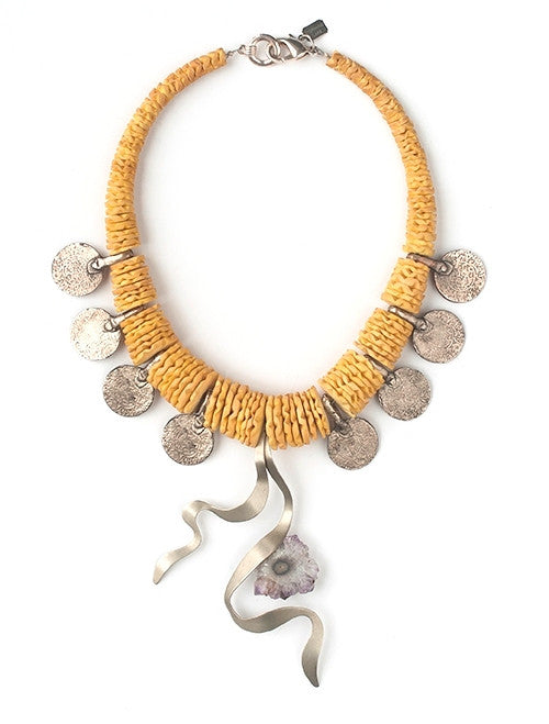 Sterling Ribbon and Druzy