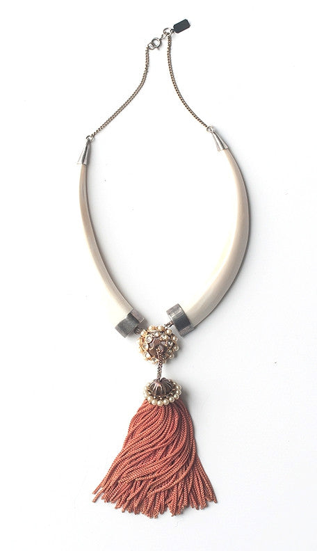 Antique Ivory and Silk Tassel