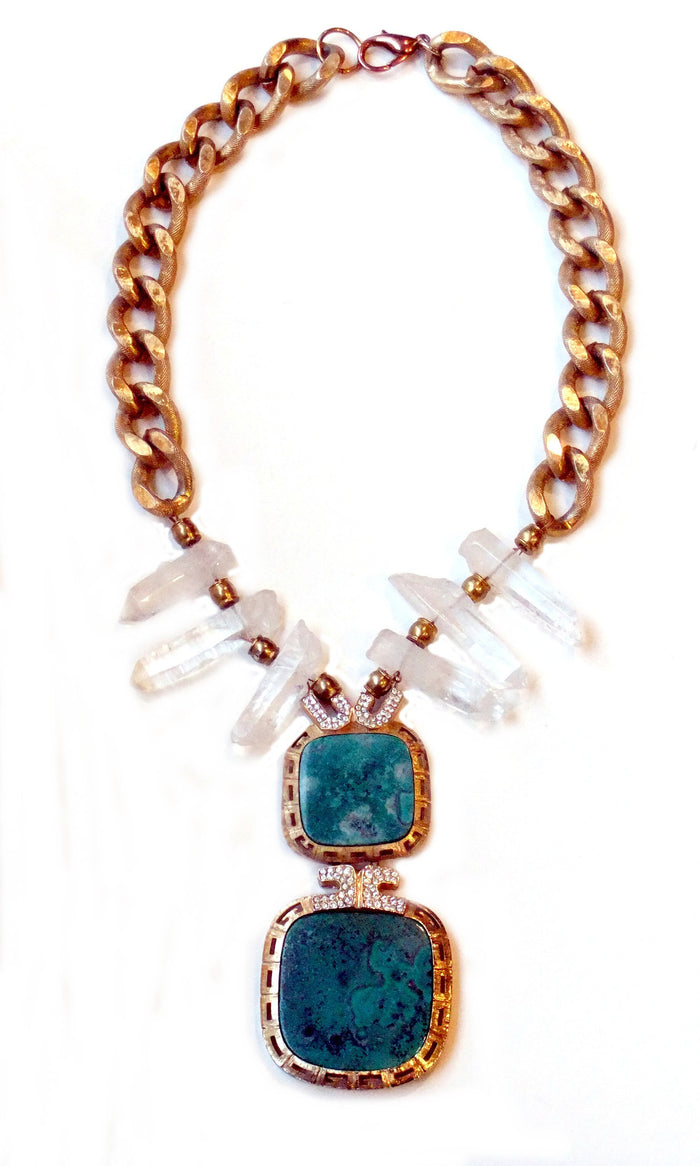 Malachite and Rock Crystal