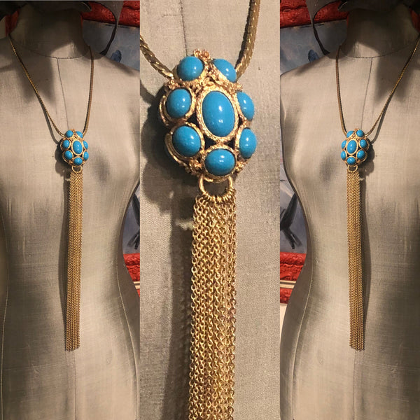 Turquoise Bombe Tassel