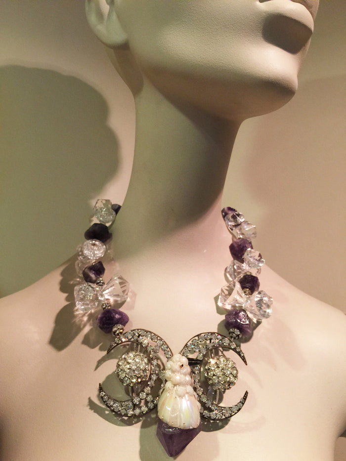 Amethyst Nugget and Demi-Lune