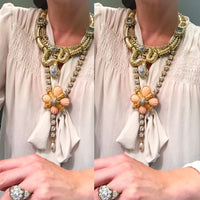 Ribbed Coral Maltese Cross