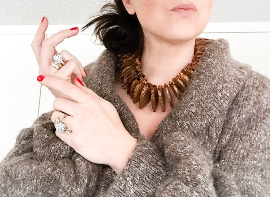 Zebrawood Spade Collar