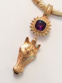Antique Cast and Jeweled Pony