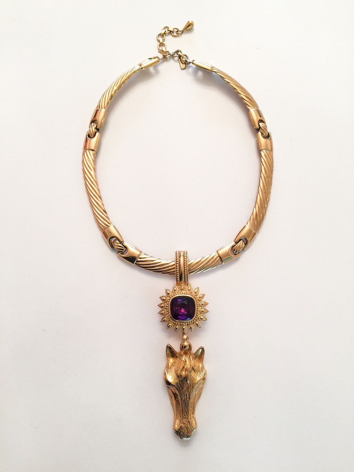 Antique Cast and Jeweled Pony