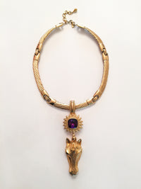 Antique Cast and Jeweled Pony