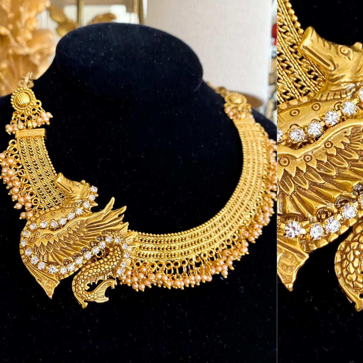 Dragon with Pearl Fringe