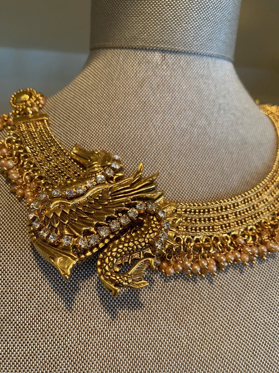 Dragon with Pearl Fringe