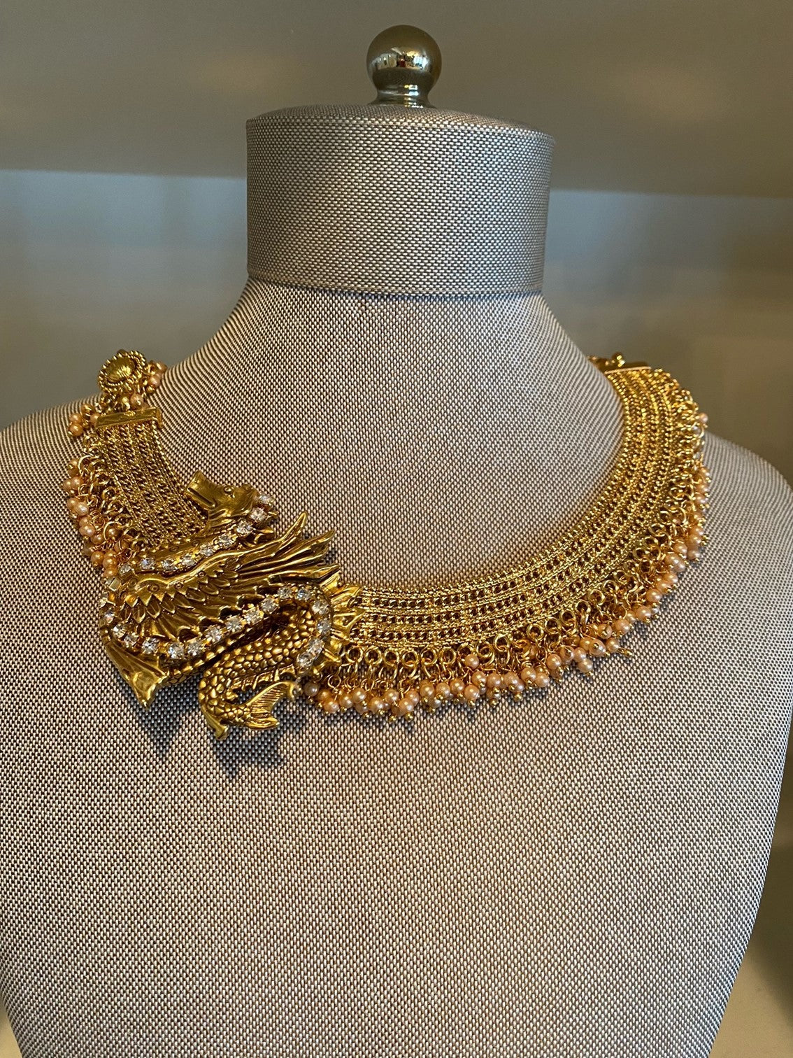 Dragon with Pearl Fringe