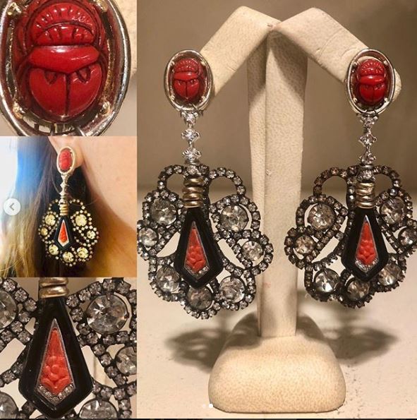 Coral and Cinnabar Scarabs