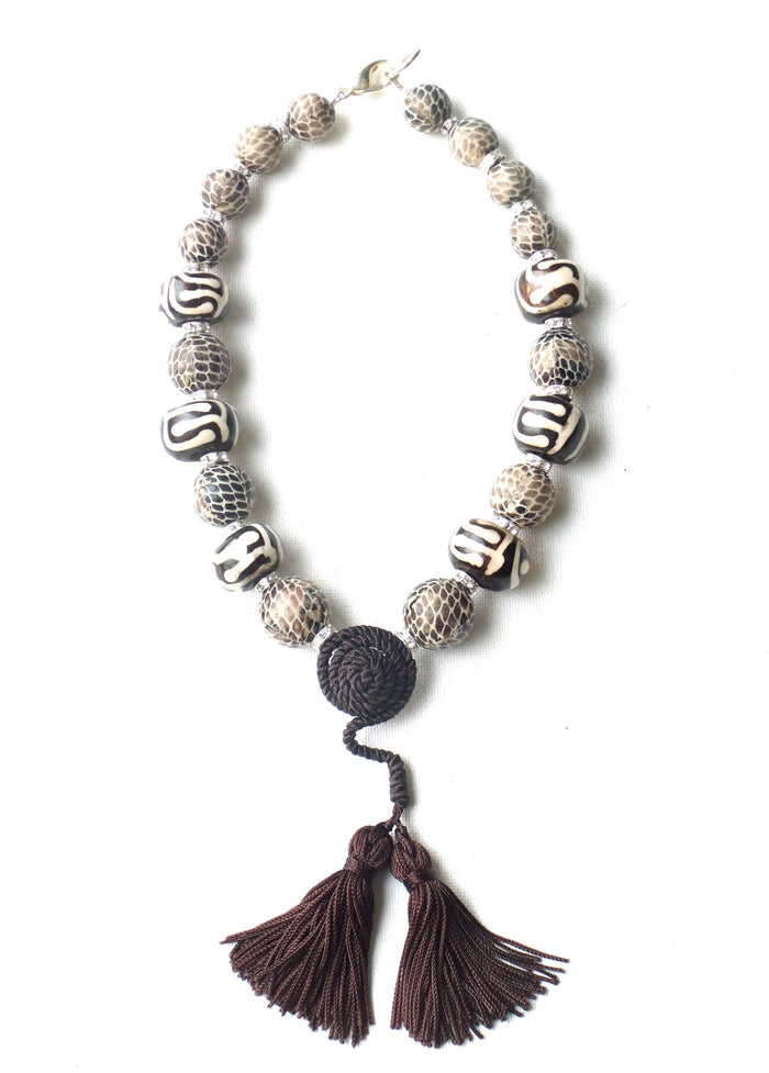 African Beads and Antique Tassel