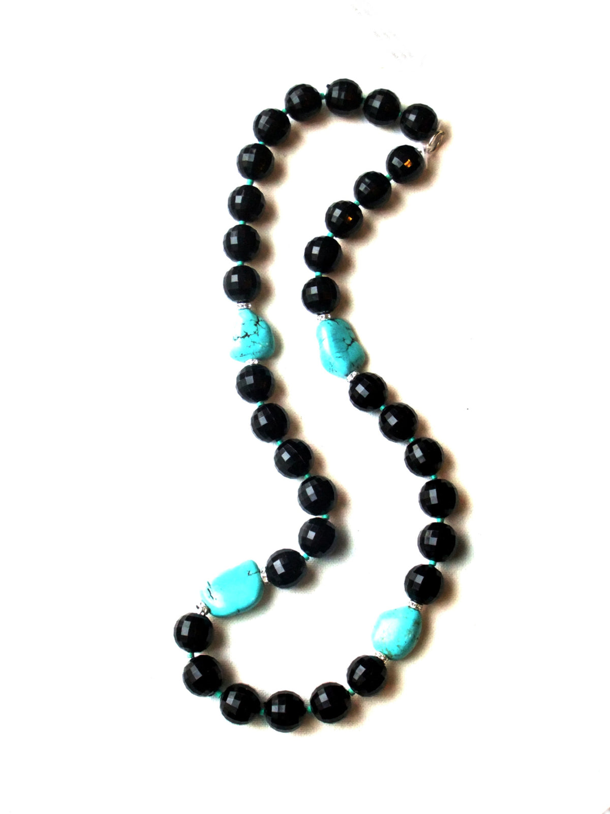 Faceted Jet and Turquoise