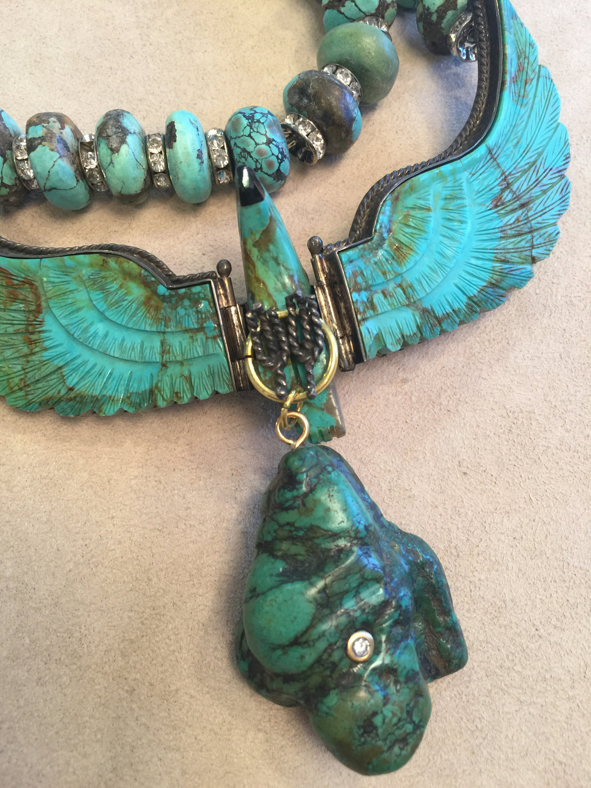 Turquoise and Diamond Eagle