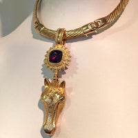 Antique Cast and Jeweled Pony