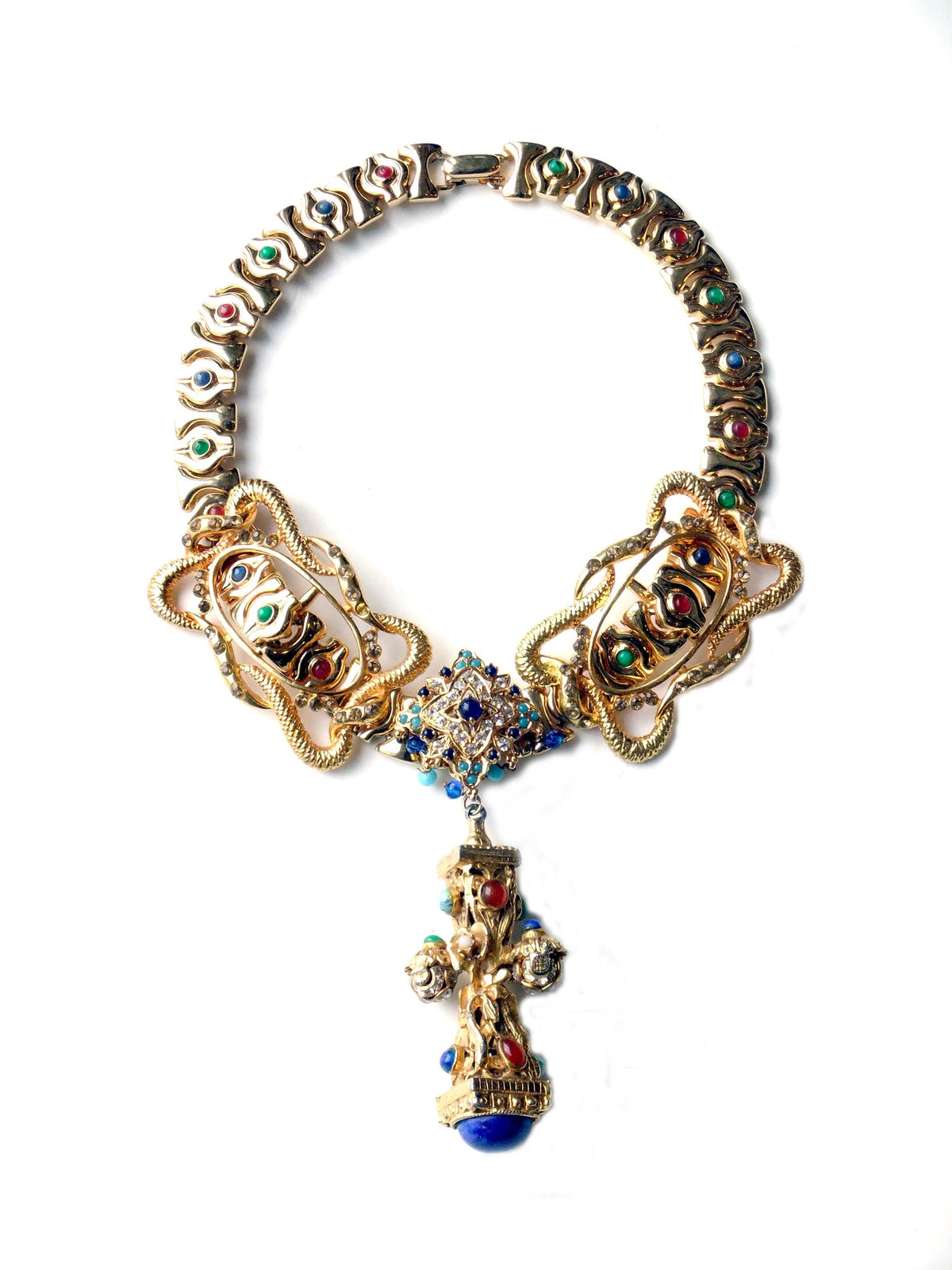 Serpent Buckles and Gem Pendant