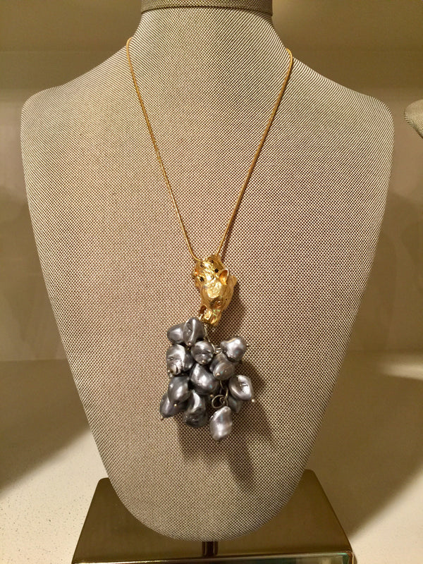 Jungle Cat and Baroque Pearls