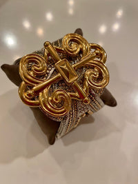 Silvered Braid and Quatrefoil Cross