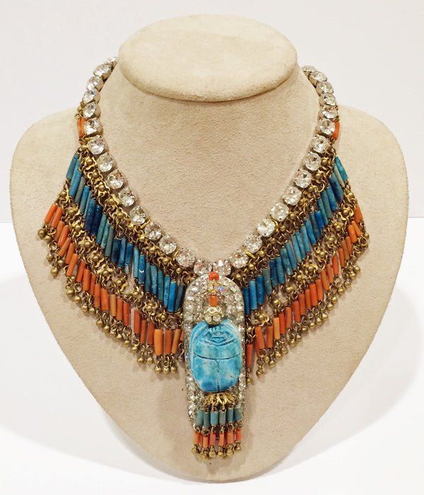 Turquoise and Coral Fringe