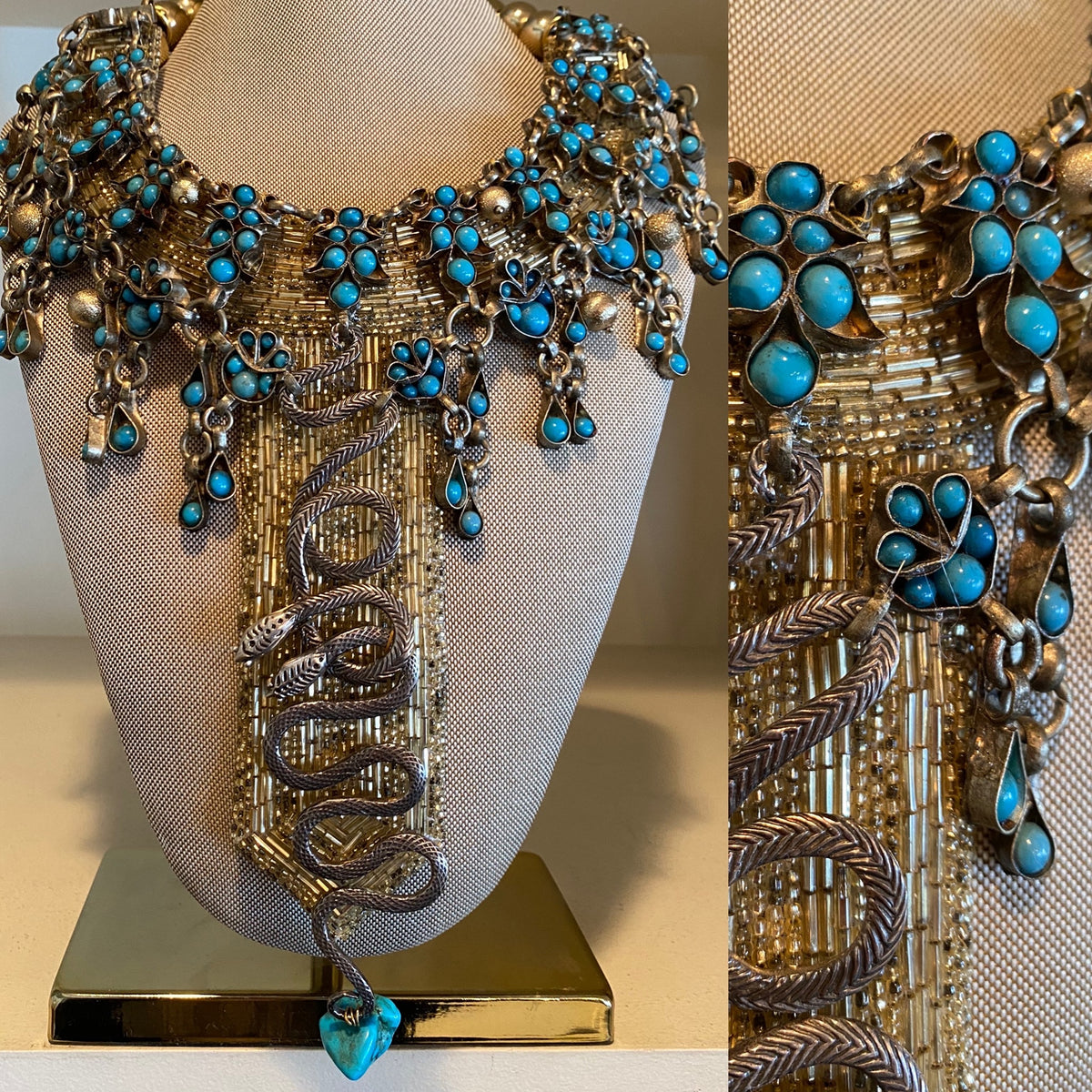 Serpent with Filigree Fringe